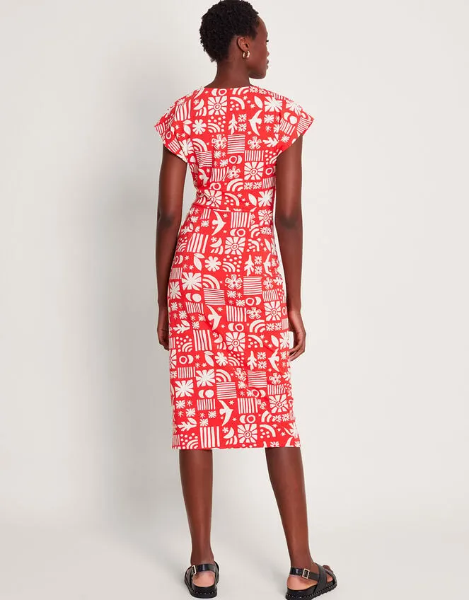 Dario Side Tie Dress Red Women Monsoon Dresses