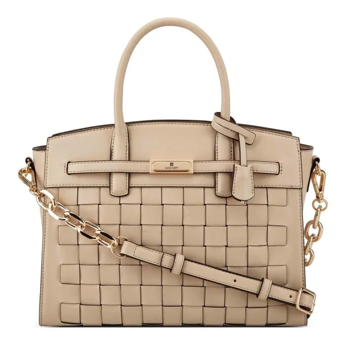 Dax Jet Set Satchel Beige WomenMen Nine West Satchels and Shoulder Bags