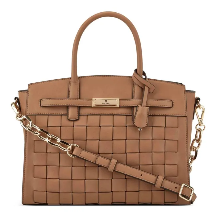 Dax Jet Set Satchel Dark Camel WomenMen Nine West Satchels and Shoulder Bags