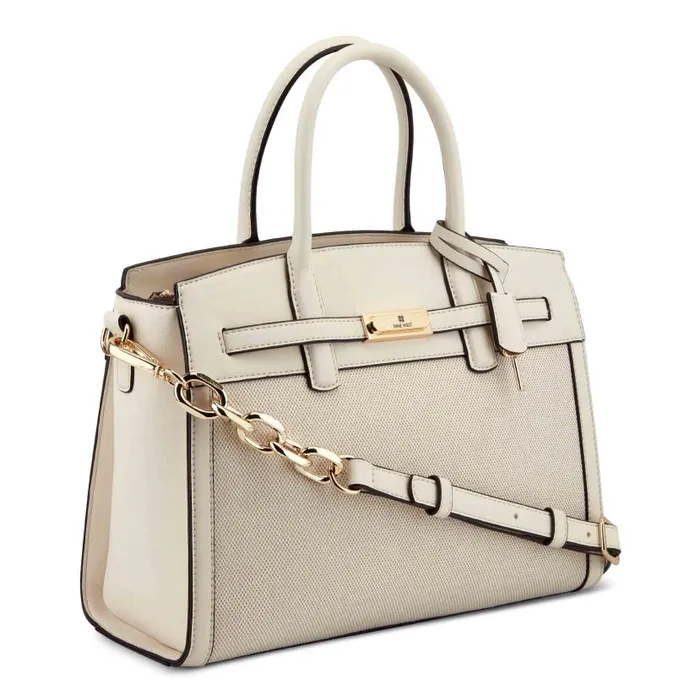 Dax Jet Set Satchel Natural Cream WomenMen Nine West New Handbags