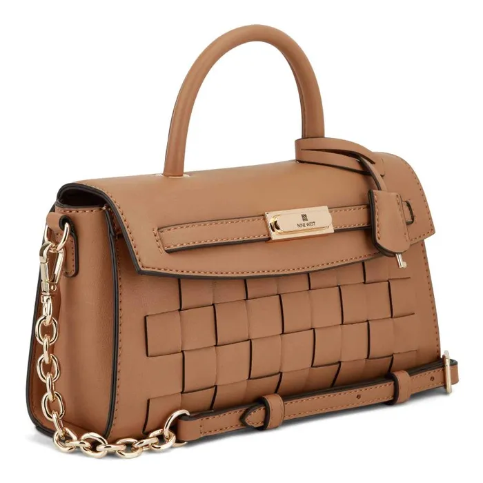 Dax Mini Jet Set Satchel Crossbody Dark Camel WomenMen Nine West New Handbags Dax Mini Jet Set Satchel Crossbody Dark Camel WomenMen Nine West New Handbags