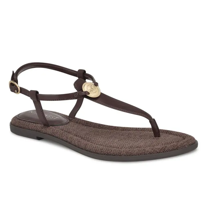 Dayna Casual Flat Sandals Brown Women Nine West Sandals