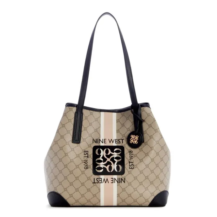 Delaine 2 In 1 Tote Beige Logoblack WomenMen Nine West New Handbags
