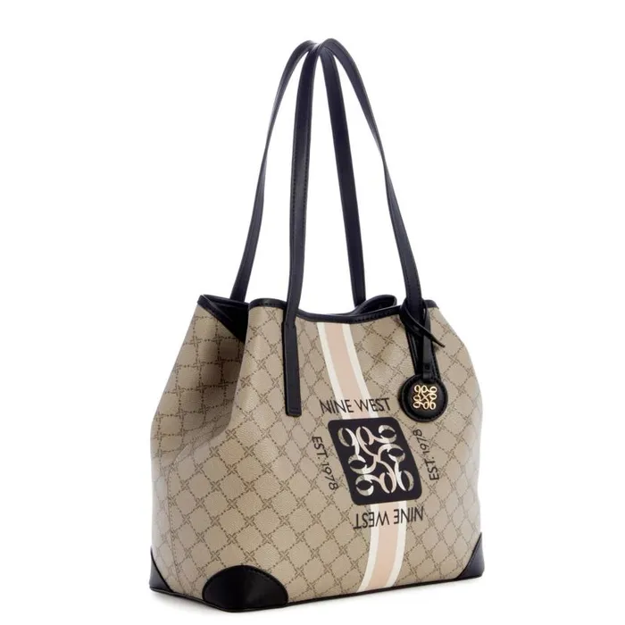 Delaine 2 In 1 Tote Beige Logoblack WomenMen Nine West New Handbags