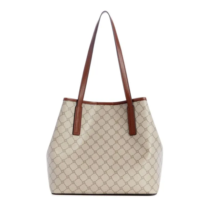 Delaine 2 In 1 Tote Beige Logo Mahogany WomenMen Nine West Totes and Backpacks Delaine 2 In 1 Tote Beige Logo Mahogany WomenMen Nine West Totes and Backpacks