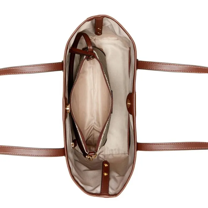 Delaine 2 In 1 Tote Beige Logo Mahogany WomenMen Nine West Totes and Backpacks Delaine 2 In 1 Tote Beige Logo Mahogany WomenMen Nine West Totes and Backpacks