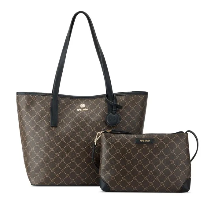 Delaine 2 In 1 Tote Brownblack WomenMen Nine West Totes and Backpacks