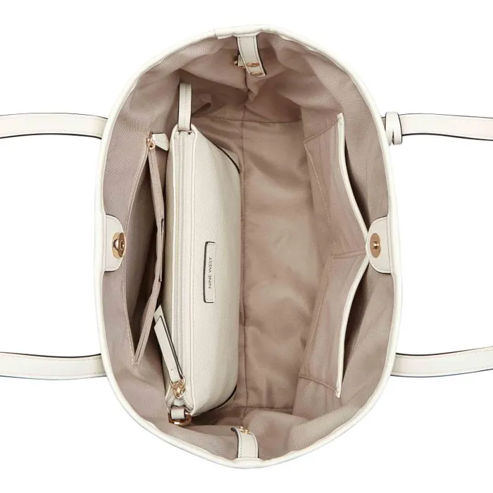 Delaine 2 In 1 Tote Chic Cream WomenMen Nine West Totes and Backpacks
