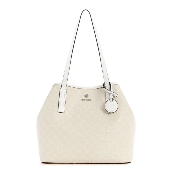 Delaine 2 In 1 Tote Cream Logo WomenMen Nine West Totes and Backpacks
