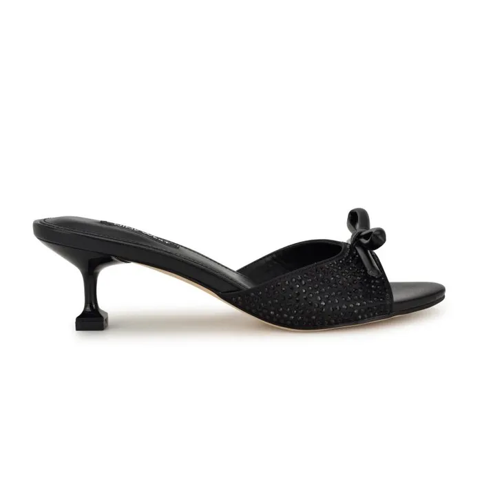 Delly Bow Sandals Black Women Nine West Sandals