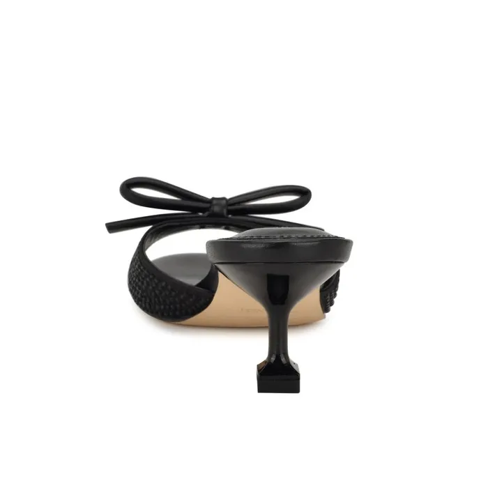 Delly Bow Sandals Black Women Nine West Sandals