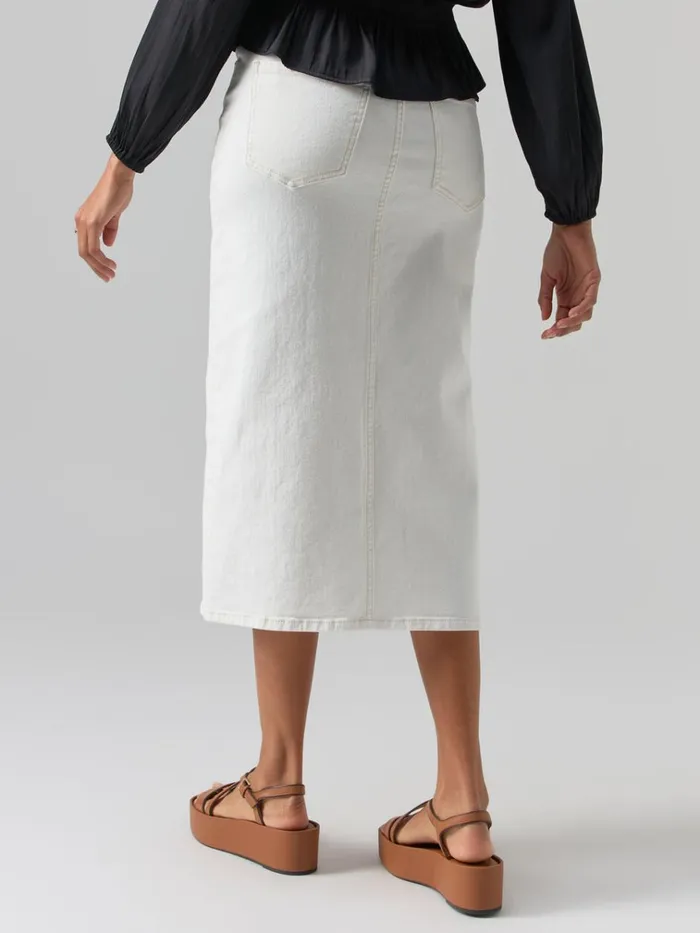 Denim Midi Skirt Chalk Women Sanctuary Clothing Denim