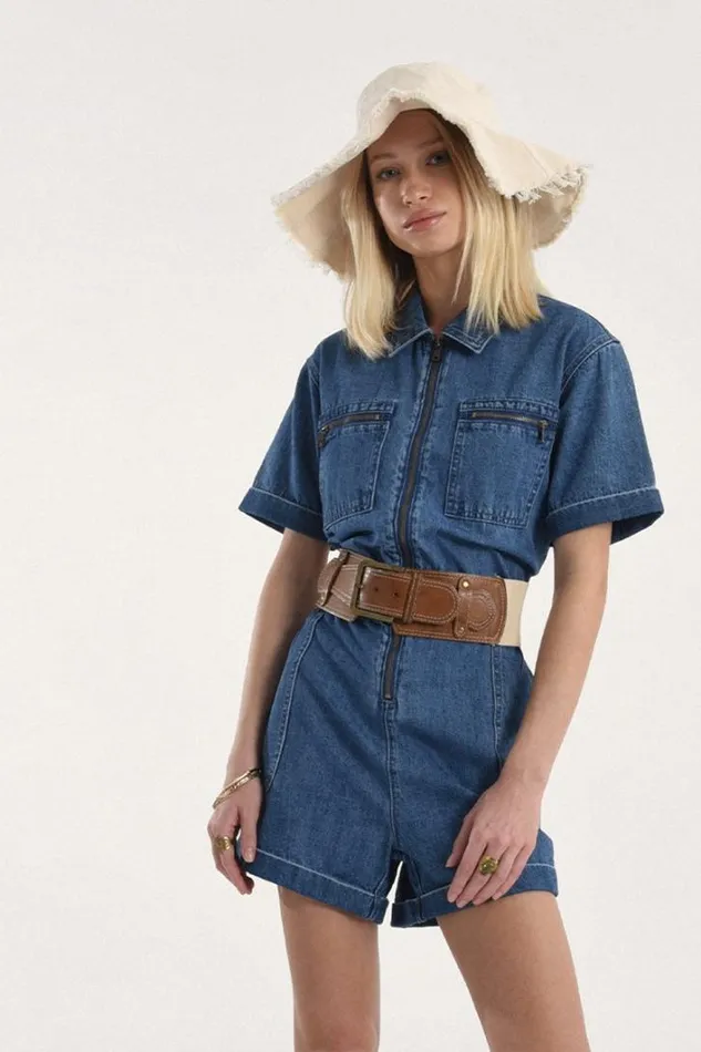 Denim Playsuit BLUE DENIM Women Molly Bracken Jumpsuits