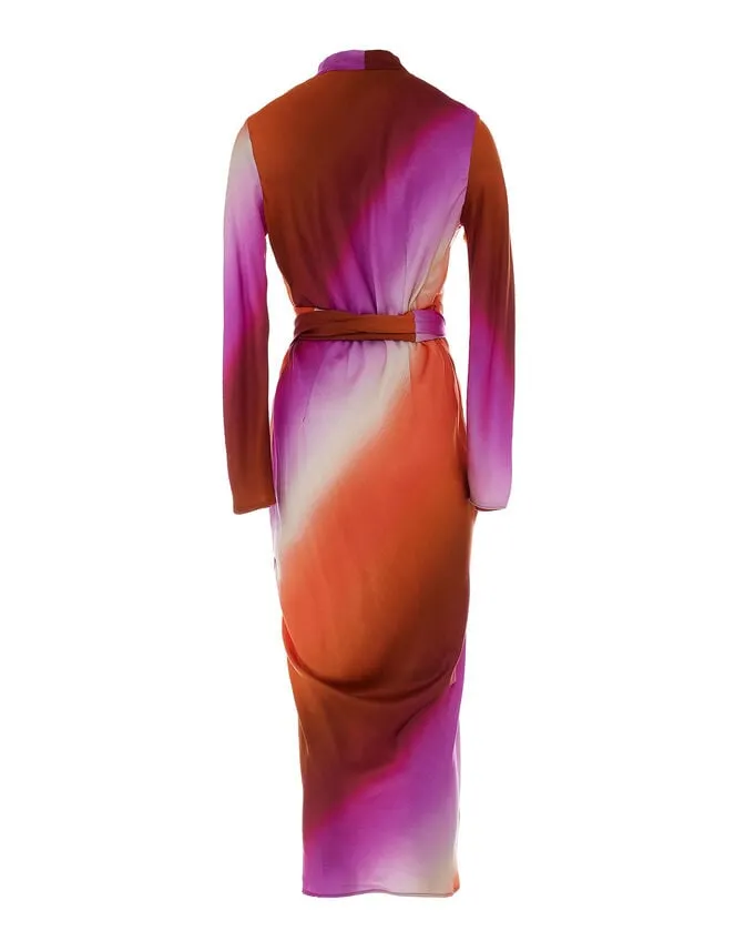 Devotion Twins Ombre Satin Dress Purple Women Monsoon Dresses