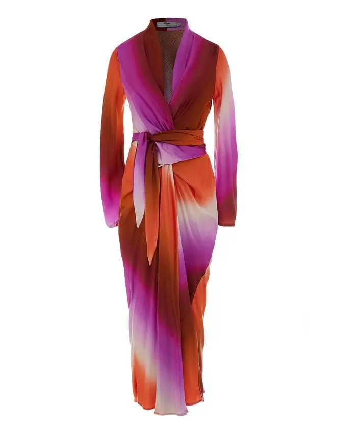 Devotion Twins Ombre Satin Dress Purple Women Monsoon Dresses