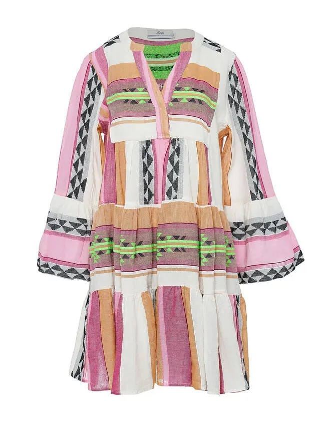 Devotion Twins Short Jacquard Dress Multi Women Monsoon Dresses