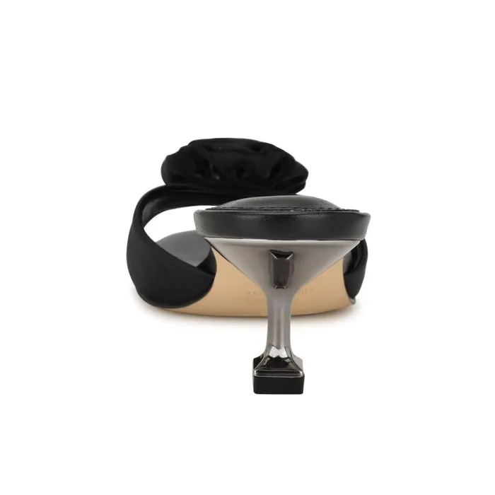 Dhalia Rosette Sandals Black Women Nine West Sandals
