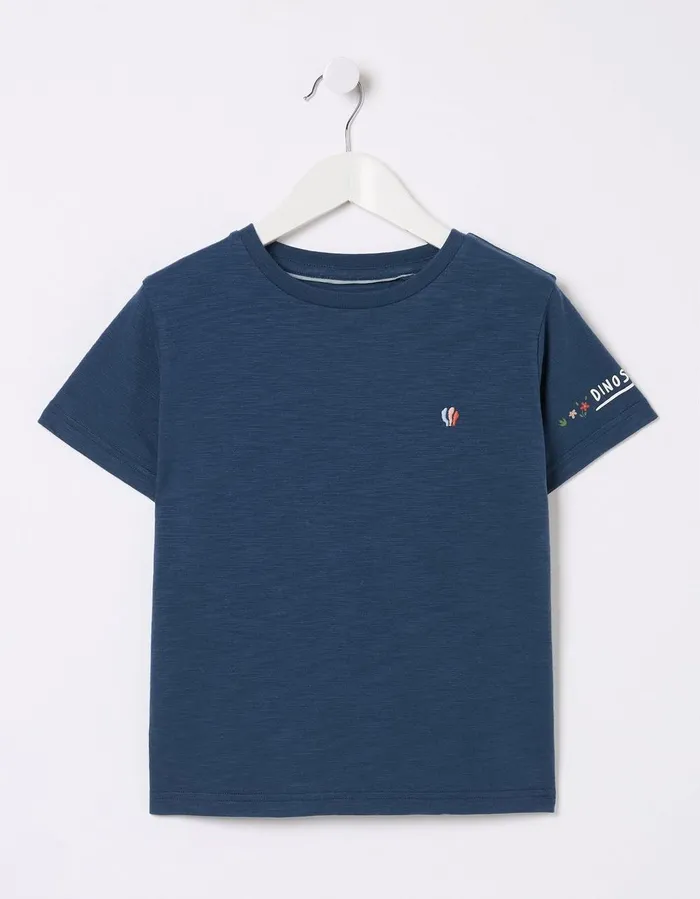 Dinosaur Graphic TShirt Navy Girls FatFace Tops and TShirts