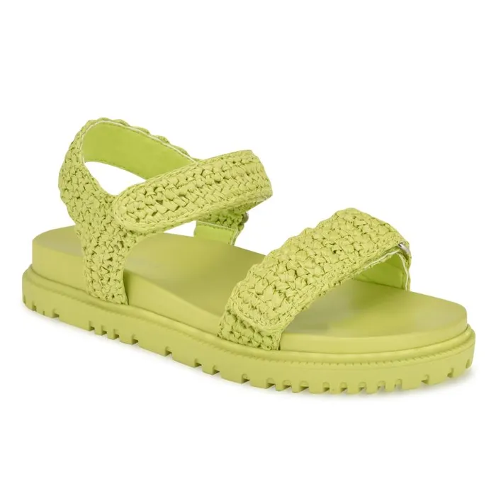Dinrah Footbed Sandals Green Women Nine West Sandals