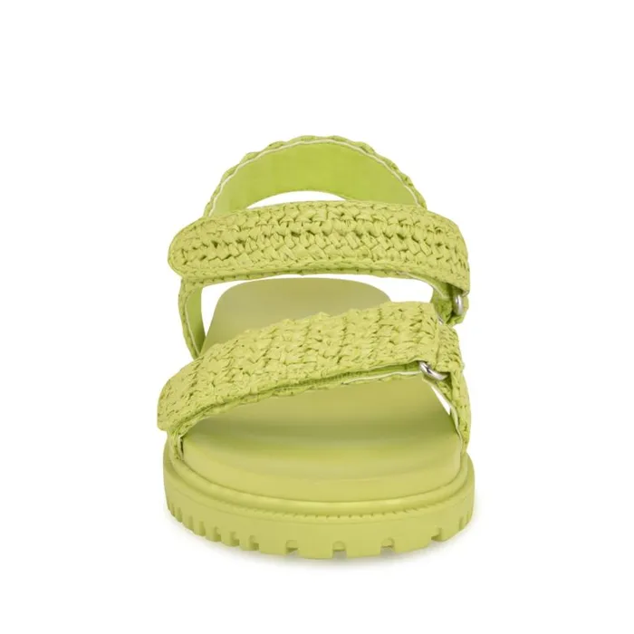 Dinrah Footbed Sandals Green Women Nine West Sandals