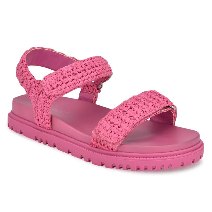 Dinrah Footbed Sandals Pink Women Nine West Sandals