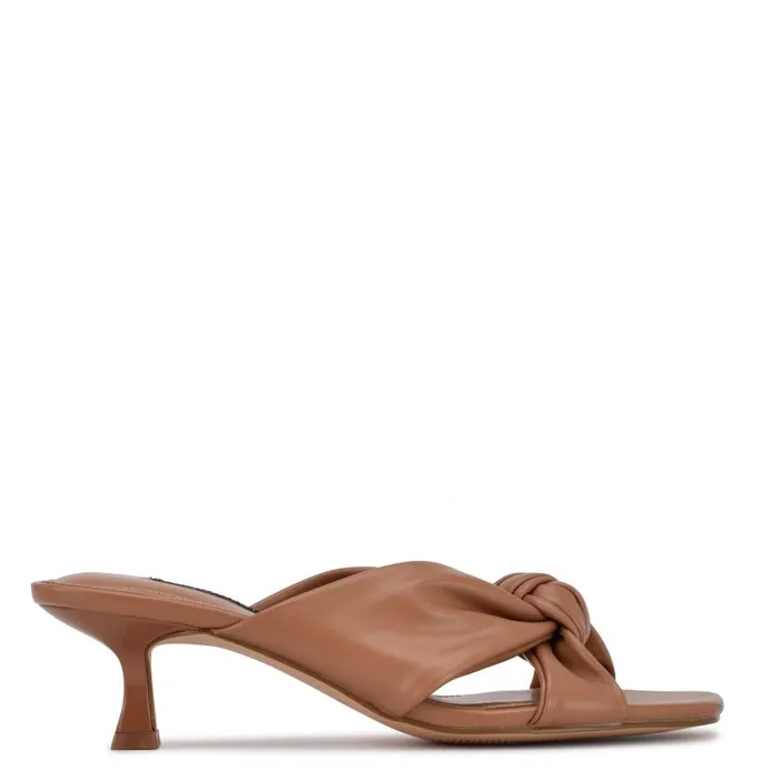 Dipa Heeled Slide Sandals Natural Women Nine West Sandals