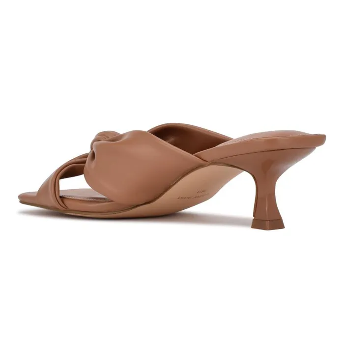 Dipa Heeled Slide Sandals Natural Women Nine West Sandals