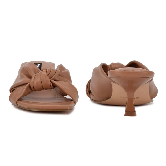 Dipa Heeled Slide Sandals Natural Women Nine West Sandals