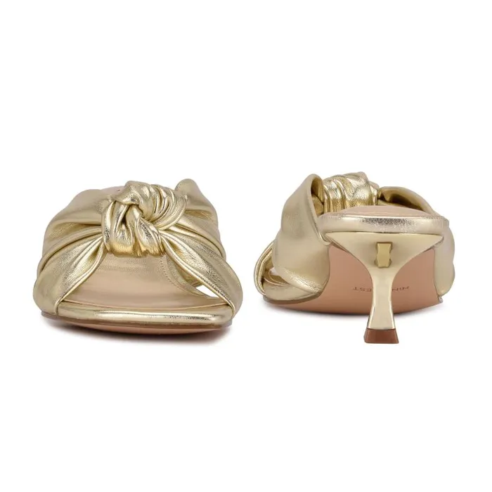Dipa Heeled Slide Sandals Platino Women Nine West Sandals