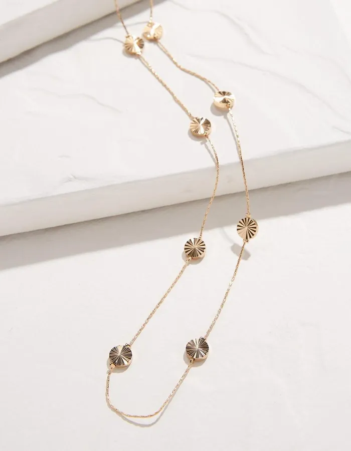 Disc Necklace Gold Women FatFace Jewellery