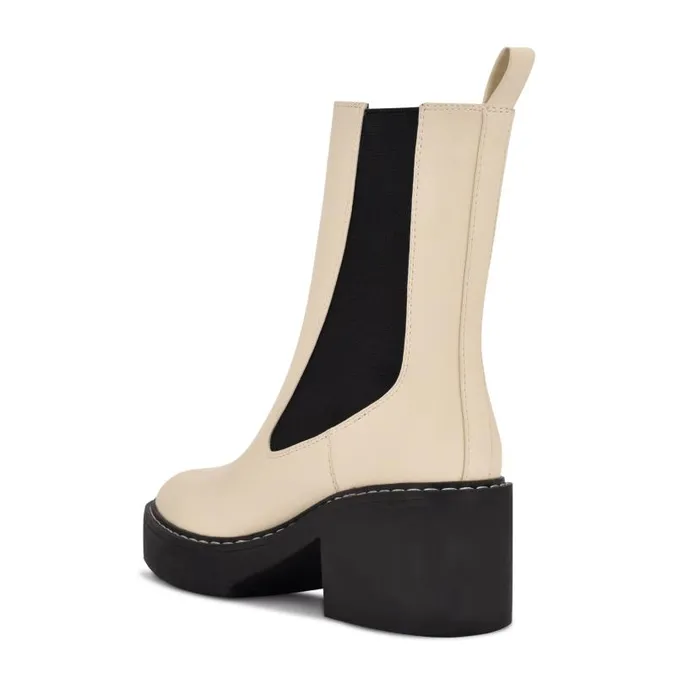 Dolea Chelsea Lug Sole Boots Creamblack Women Nine West Heels