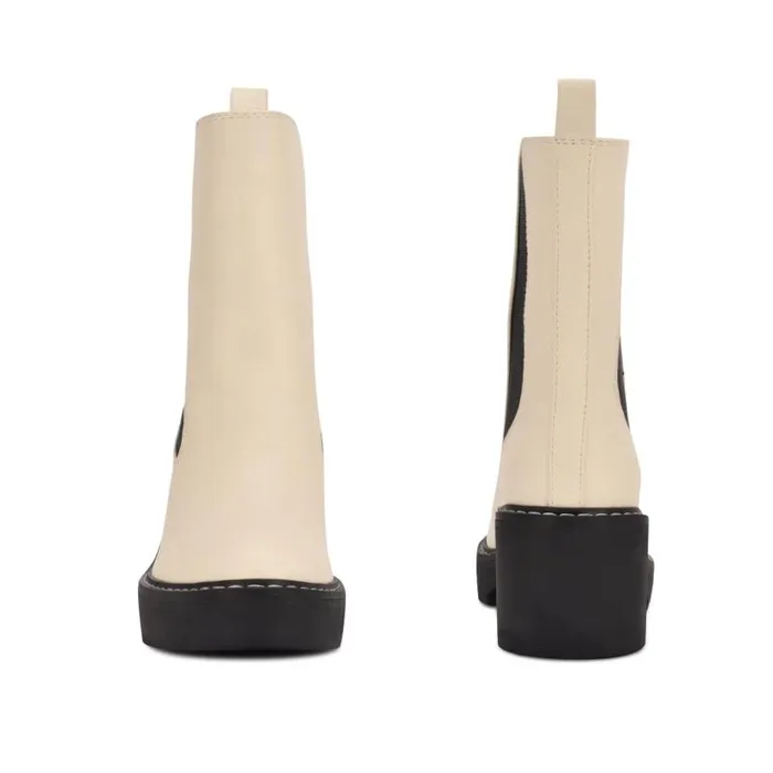 Dolea Chelsea Lug Sole Boots Creamblack Women Nine West Heels