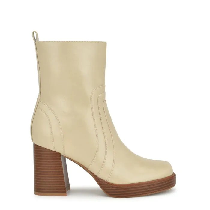 Donad Platform Booties Brown Women Nine West Boots and Booties