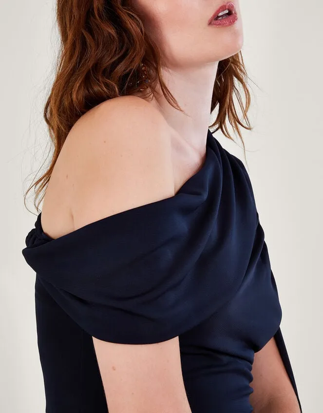 Dora Drape Dress Blue Women Monsoon Occasionwear