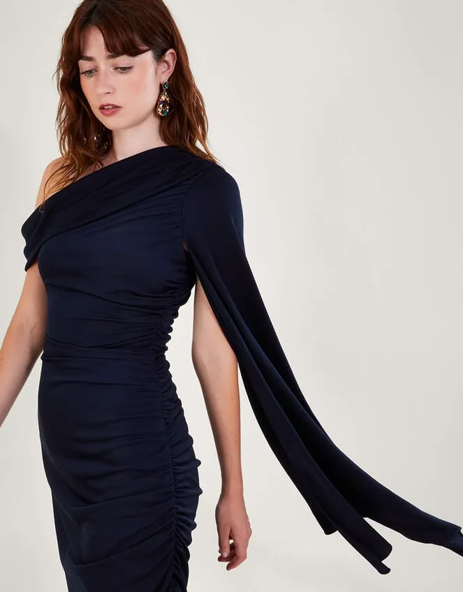 Dora Drape Dress Blue Women Monsoon Occasionwear