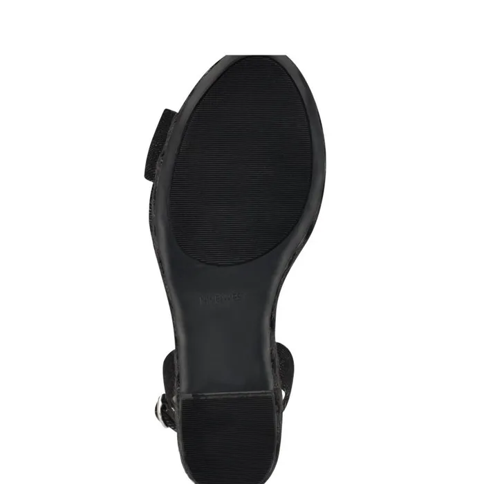 Dotime Espadrille Wedge Sandals Black Denim Women Nine West Sandals