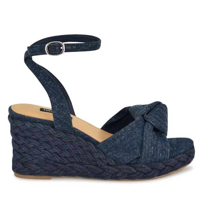 Dotime Espadrille Wedge Sandals Denim Women Nine West Sandals