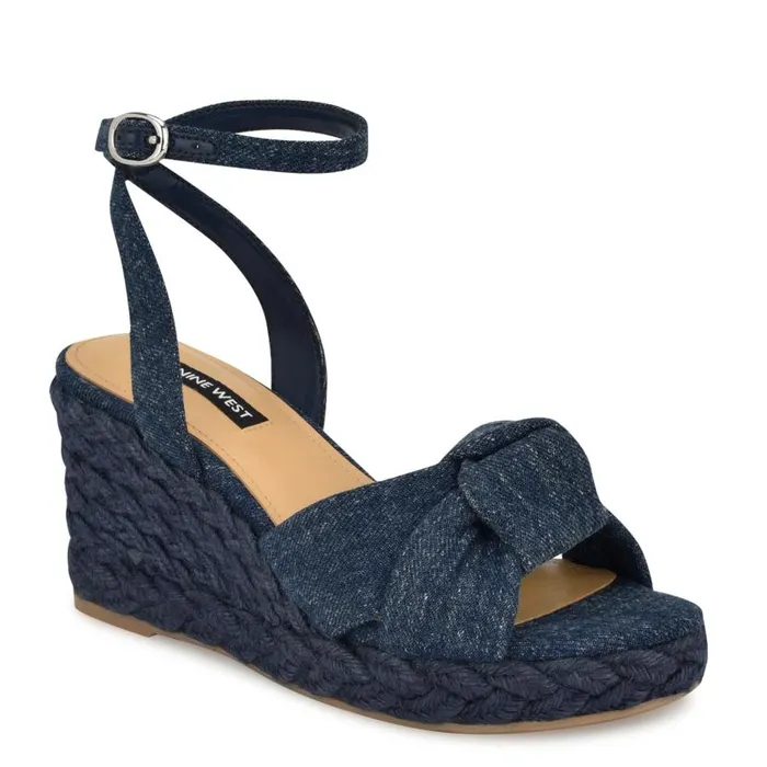 Dotime Espadrille Wedge Sandals Denim Women Nine West Sandals