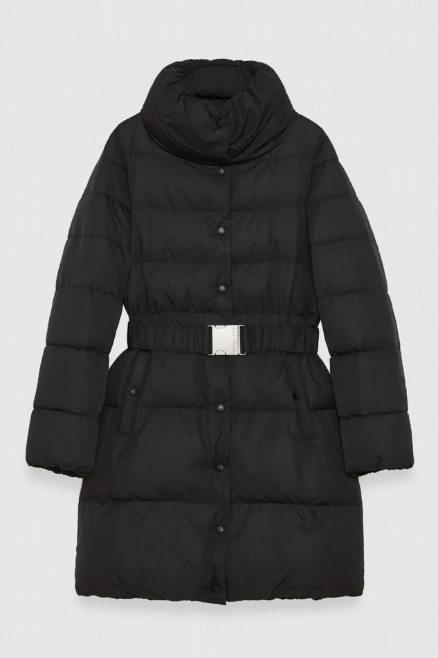 Down Jackets Women Patrizia Pepe Down Jacket With Belt Nero