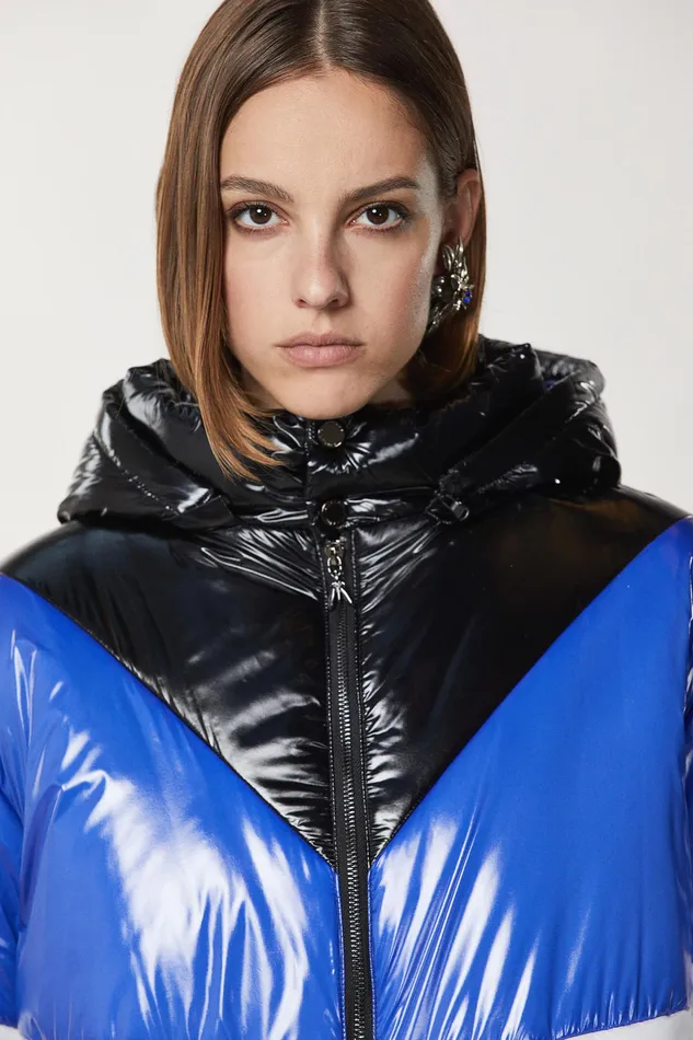 Down Jackets Women Patrizia Pepe Oversize Nylon Down Jacket Block Color