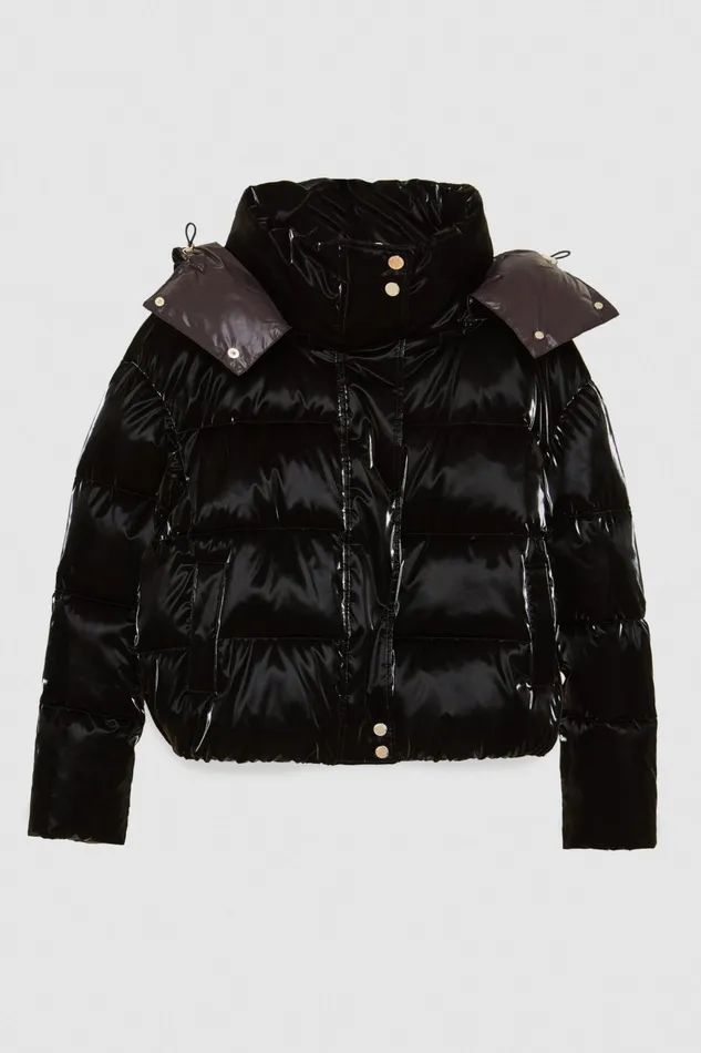 Down Jackets Women Patrizia Pepe Short Padded Down Jacket Nero