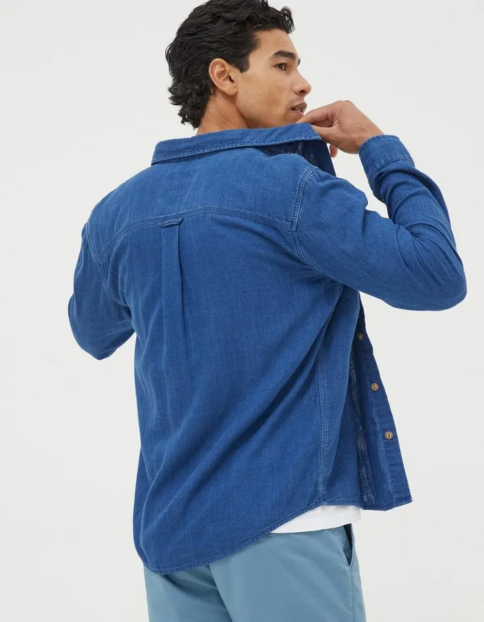 Drayton Indigo Shirt Dark Denim Blue Men FatFace Shirts