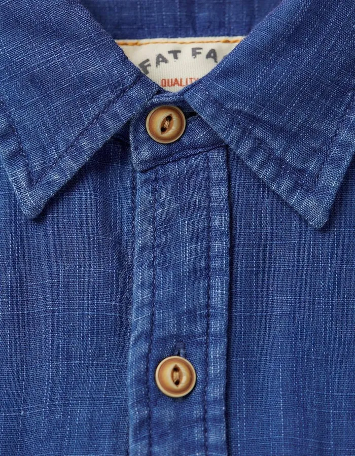 Drayton Indigo Shirt Dark Denim Blue Men FatFace Shirts