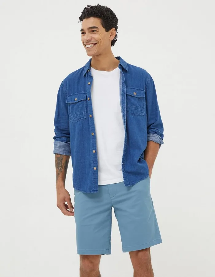 Drayton Indigo Shirt Dark Denim Blue Men FatFace Shirts