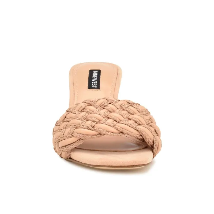 Driah Heeled Slide Sandals Dark Blush Women Nine West Sandals