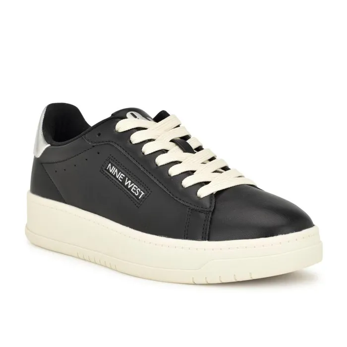 Dunnit Laceup Sneakers Black Women Nine West Sneakers