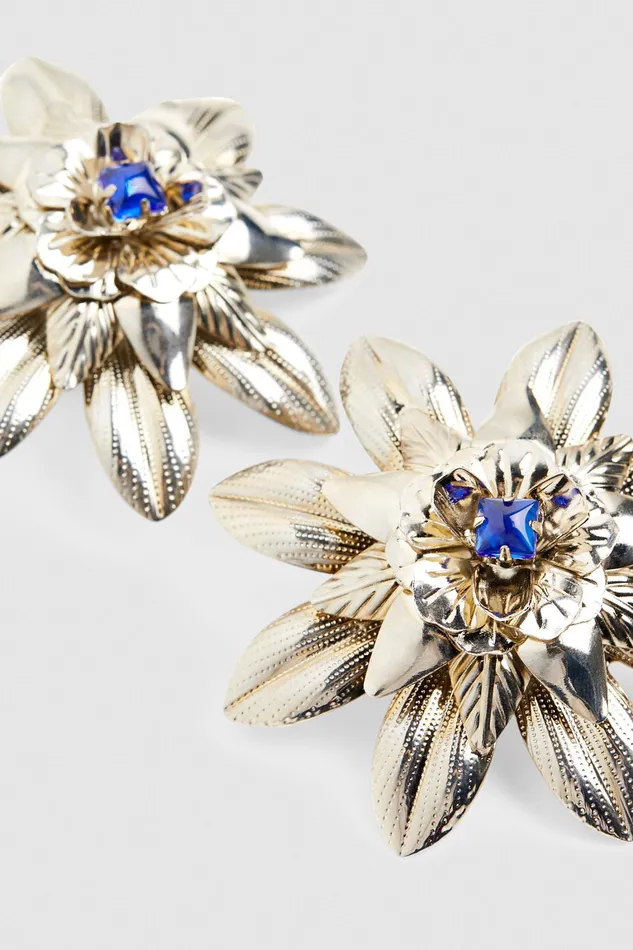 Earrings Women Patrizia Pepe Brass And Crystal Earrings Palladioandbluecrystal