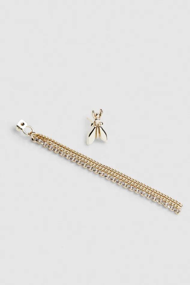 Earrings Women Patrizia Pepe Brass And Glass Earrings Gold Crystal