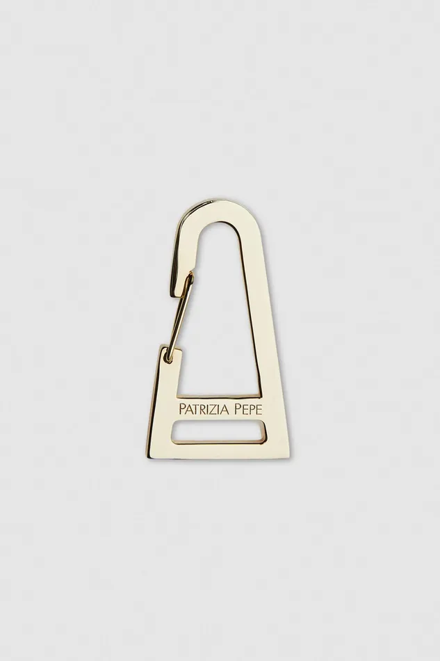 Earrings Women Patrizia Pepe Brass Triangle Earrings Light Shiny Gold