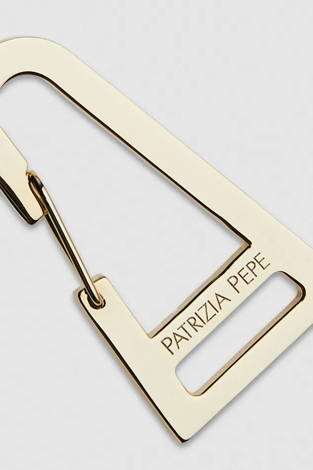 Earrings Women Patrizia Pepe Brass Triangle Earrings Light Shiny Gold